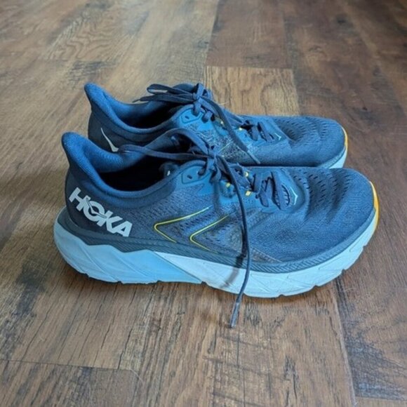 Hoka One One Arahi 5 Rubber-Trimmed Mesh Running Sneakers - Blue Size 9 2E-Wide main image 11